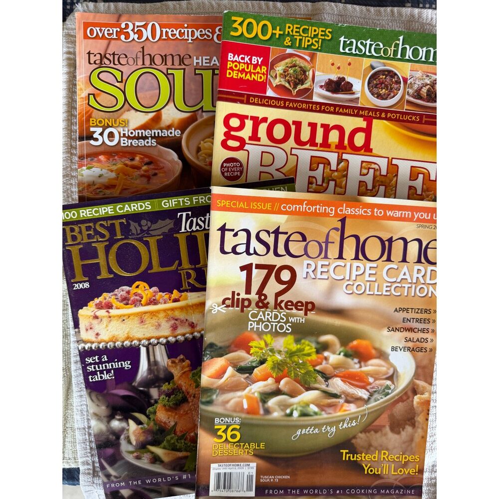 4 Taste Of Home Mini Magazines Cookbooks Lot #3